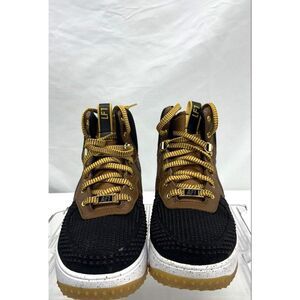 Boy's 7Y Nike Lunar Force 1 Winterized DuckBoot Brown Black High Top Sneakers